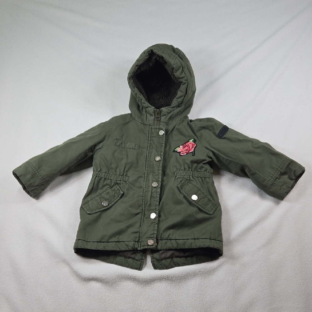 Kids Steve Madden Olive Jacket with Logo Patch